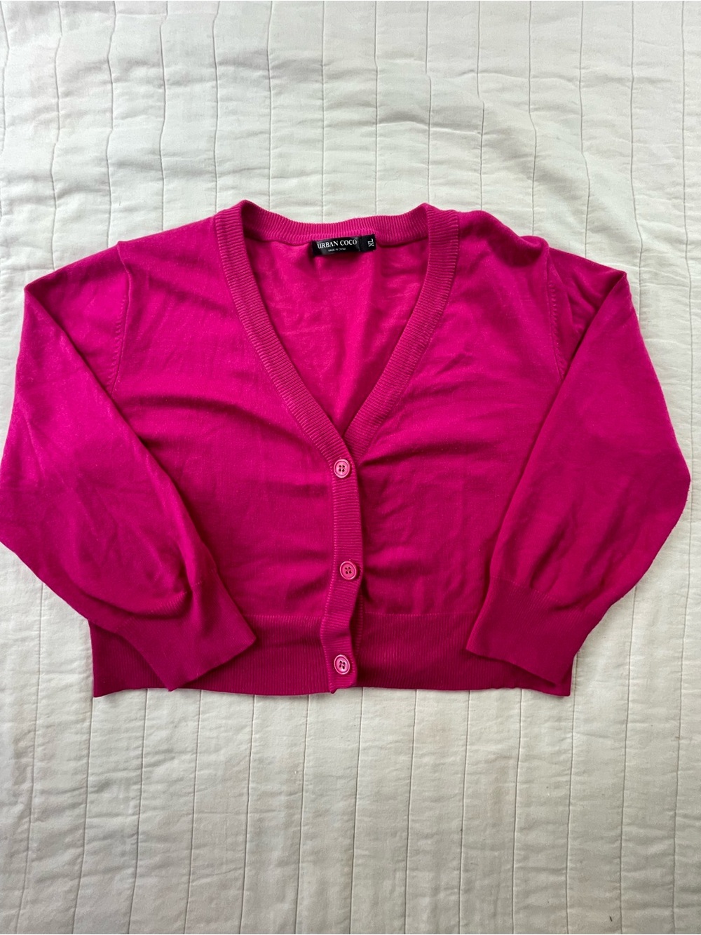 urban coco 3/4 sleeve cropped cardigan XL (fits closer to a large)